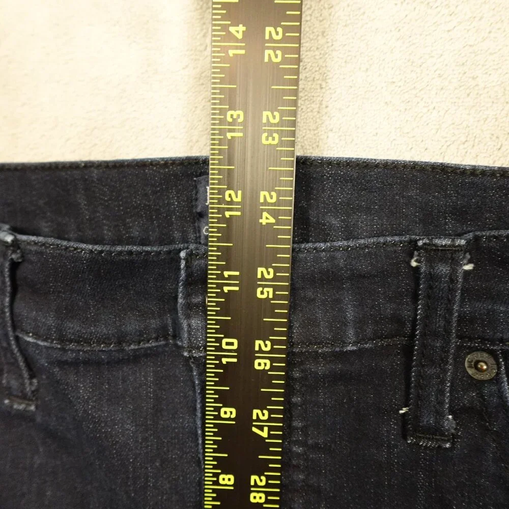 J. Crew jeans high rise‎ crop flare women's 31 dark indigo blue button fly